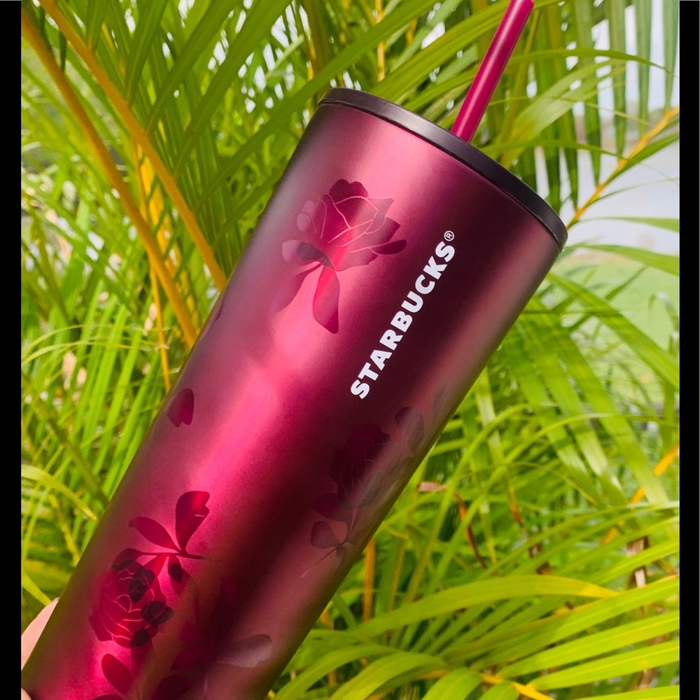 Starbuck Plum Rose Stainless Steel Cup Venti Cold Tumbler 24oz Limited Release